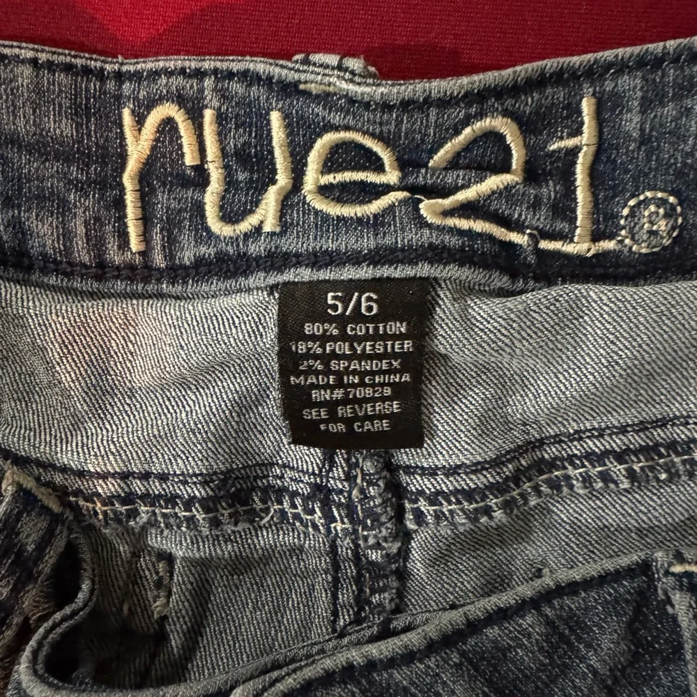 Rue21 Women's Distressed Jean Shorts - Dark Blue - Picture 3 of 4
